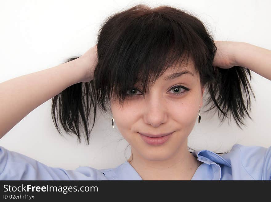 Beautiful Brunette Girl Portrait