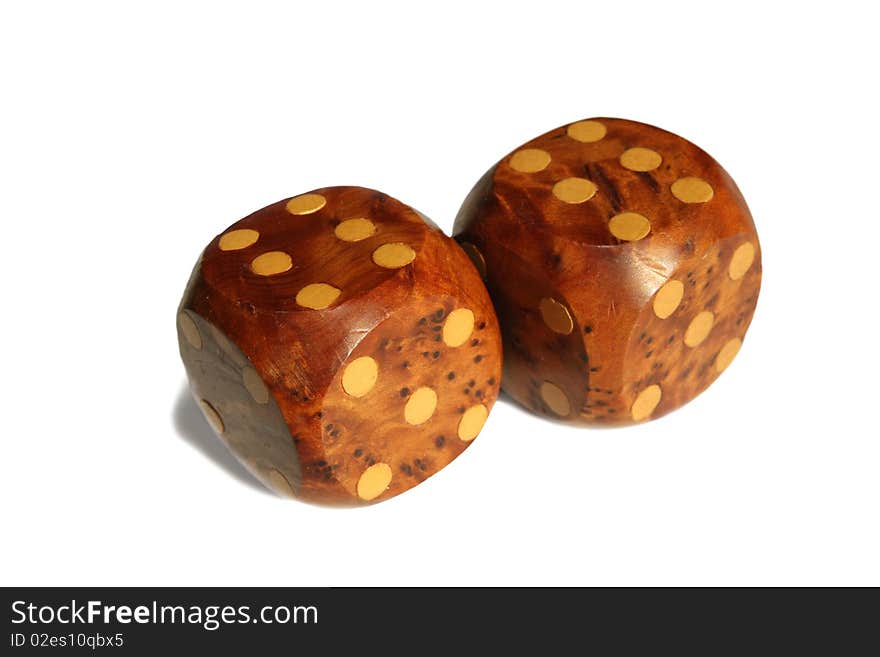 A winning position on the wooden dice. A winning position on the wooden dice.