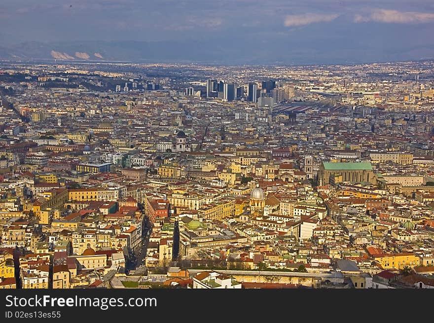 The city of Naples, italy. The city of Naples, italy