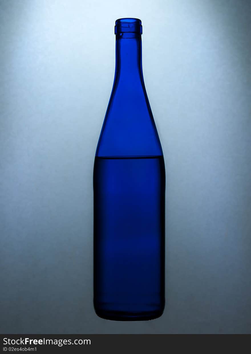 Blue bottle silhouette