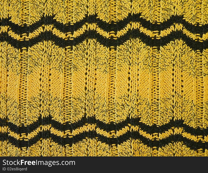 Yellow knitting texture