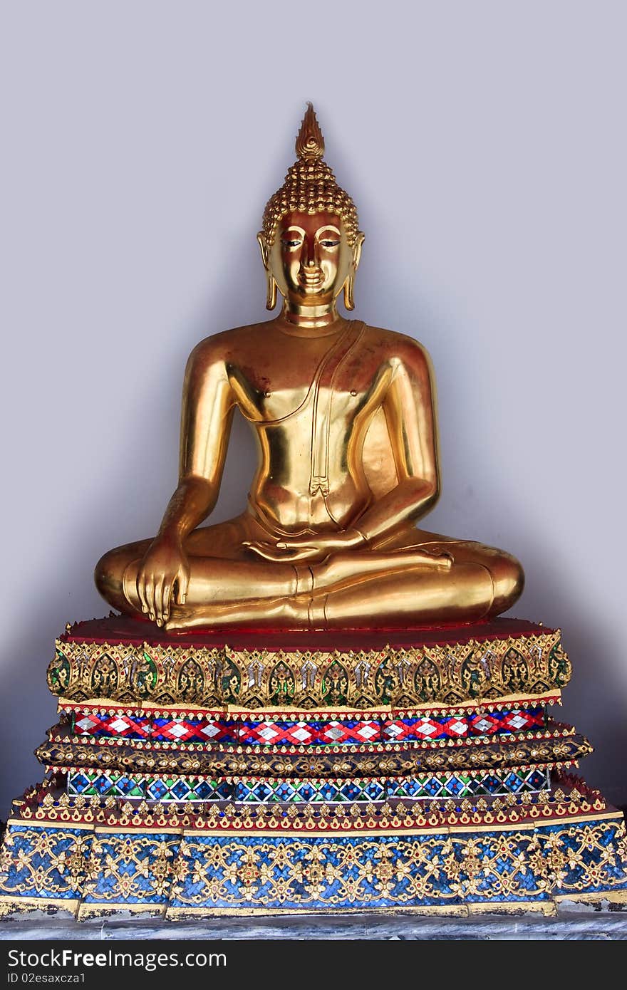 Golden Buddha statue in a temple