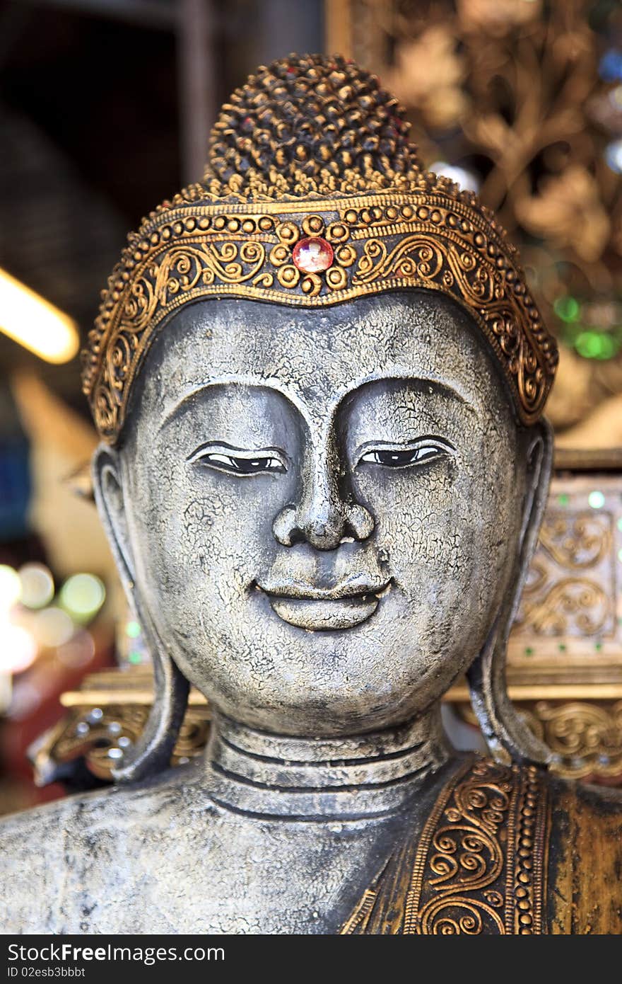 Decorative antique look buddha face