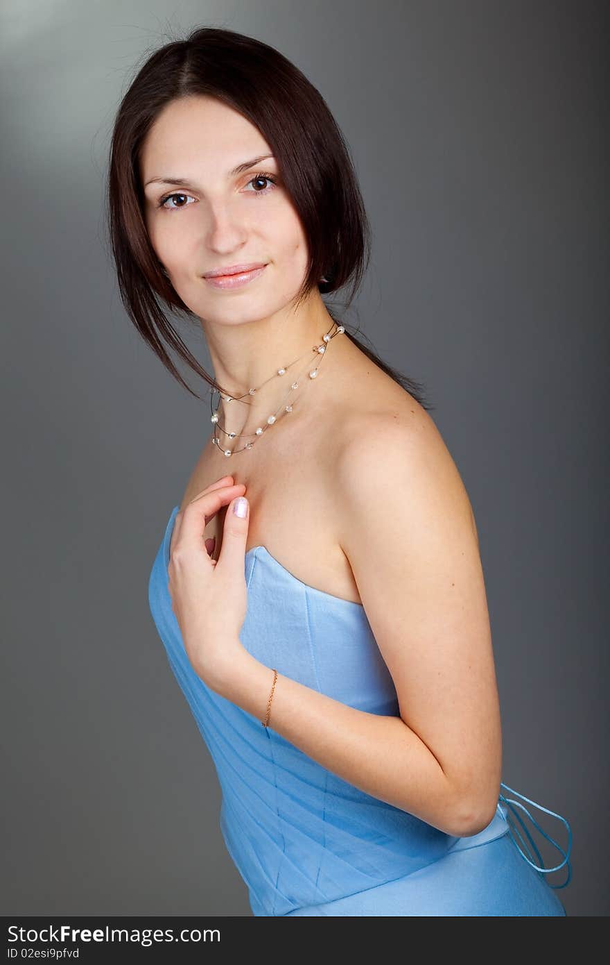 Woman posing in studio