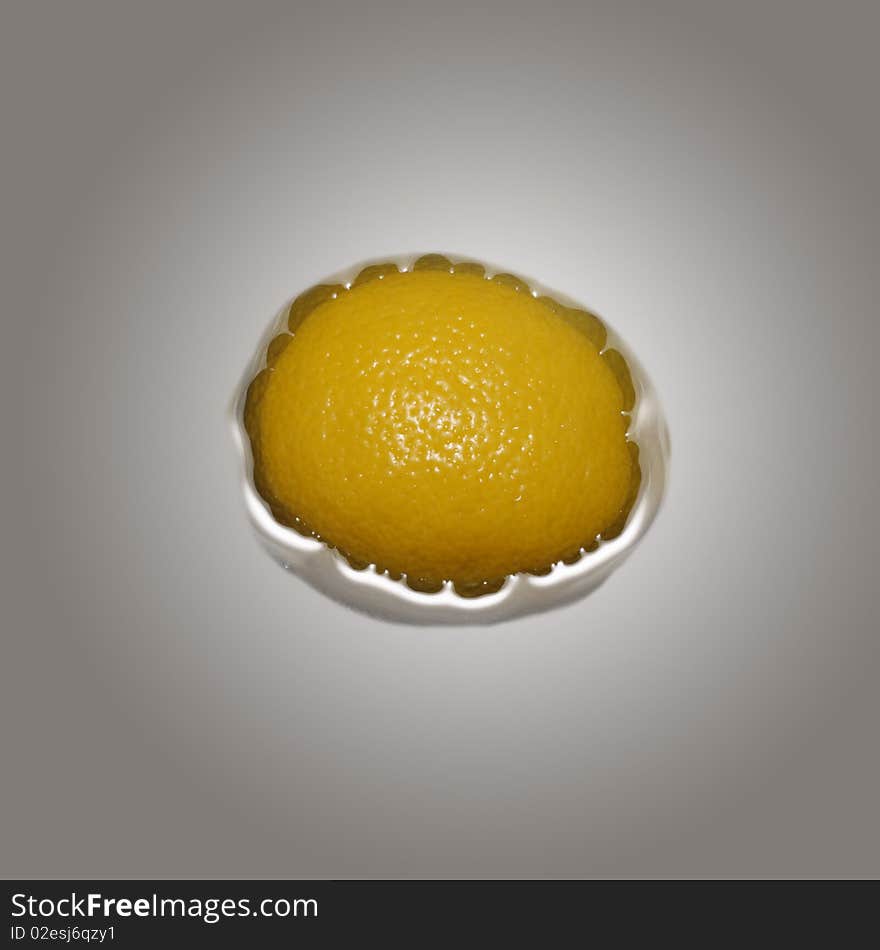 Lemon Swimming In Water