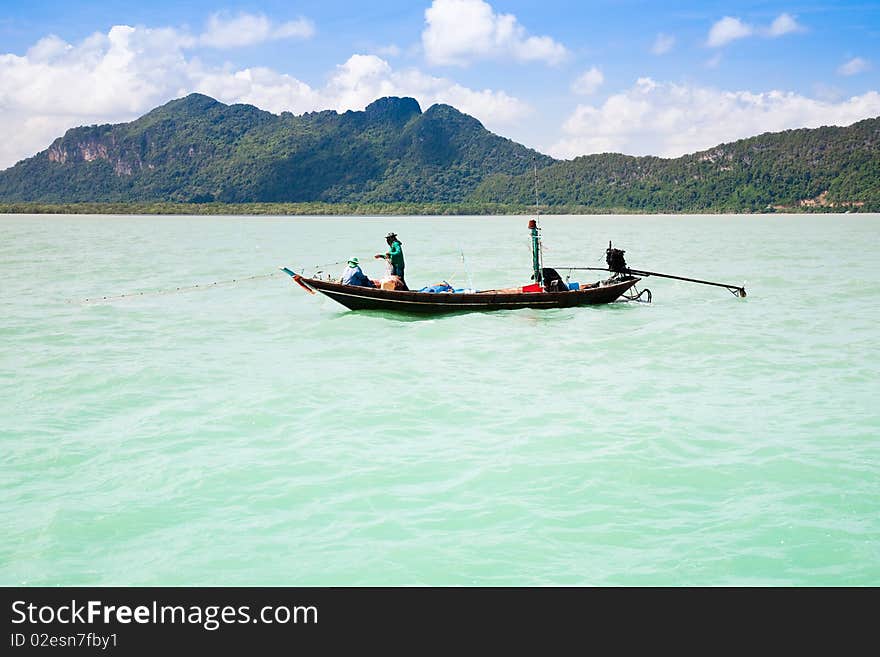 Men Fishing. Angthong National Park. Thailand. Men Fishing. Angthong National Park. Thailand