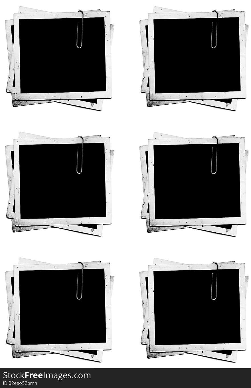 Blank Photos Isolated on White