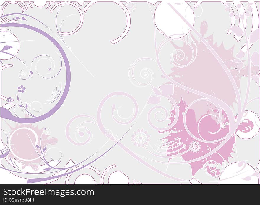 Purple abstract decoration with place for text. Purple abstract decoration with place for text