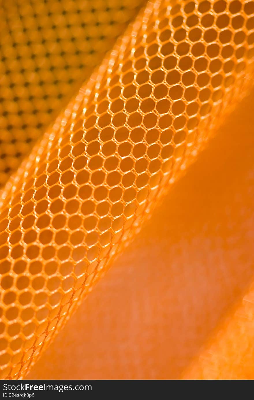 Orange Openwork Fabric.