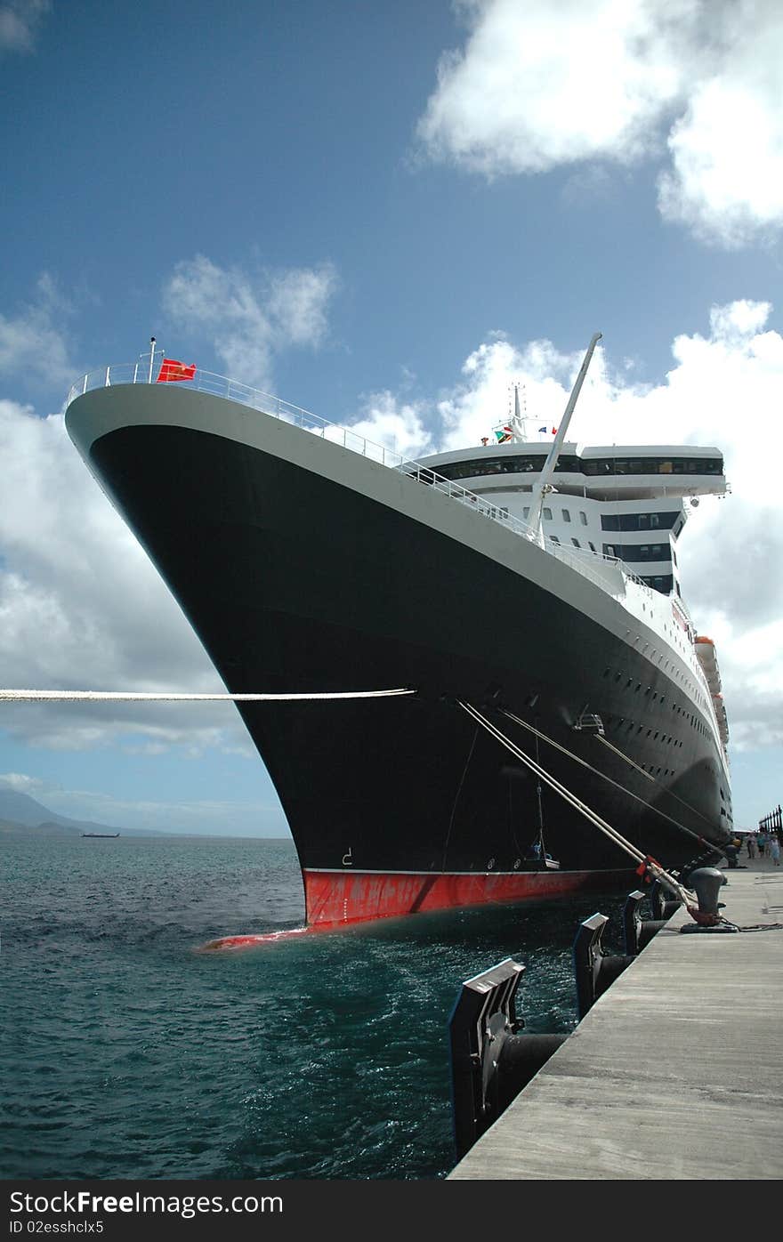 Ocean Liner at Dock