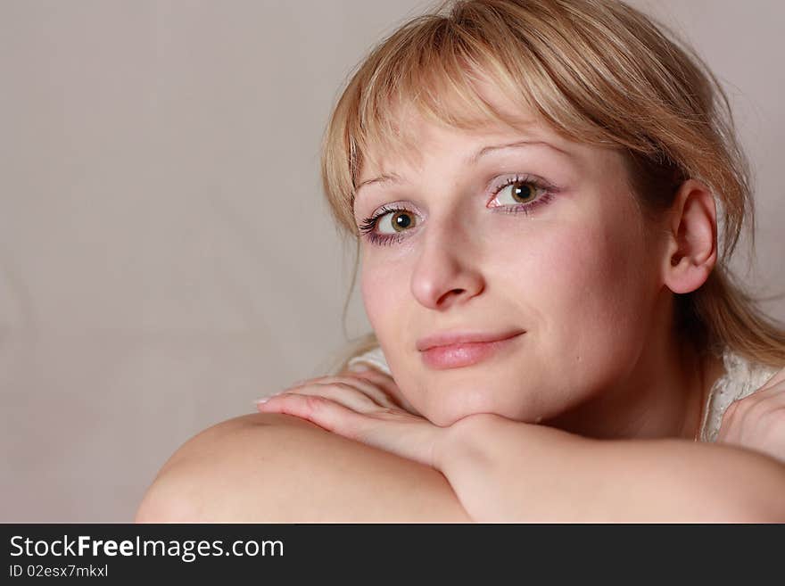 Head shot of smiling woman