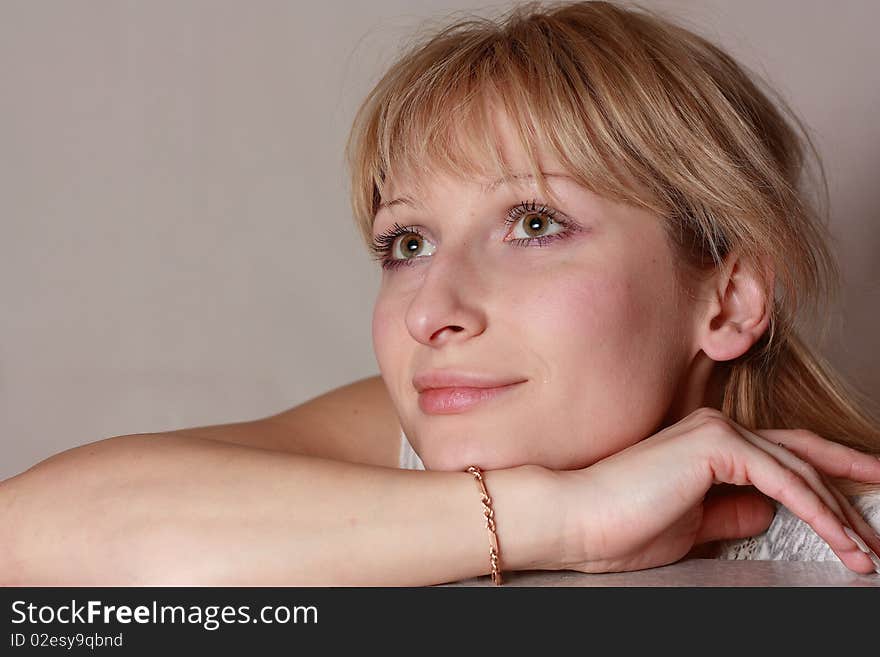 Head shot of smiling woman