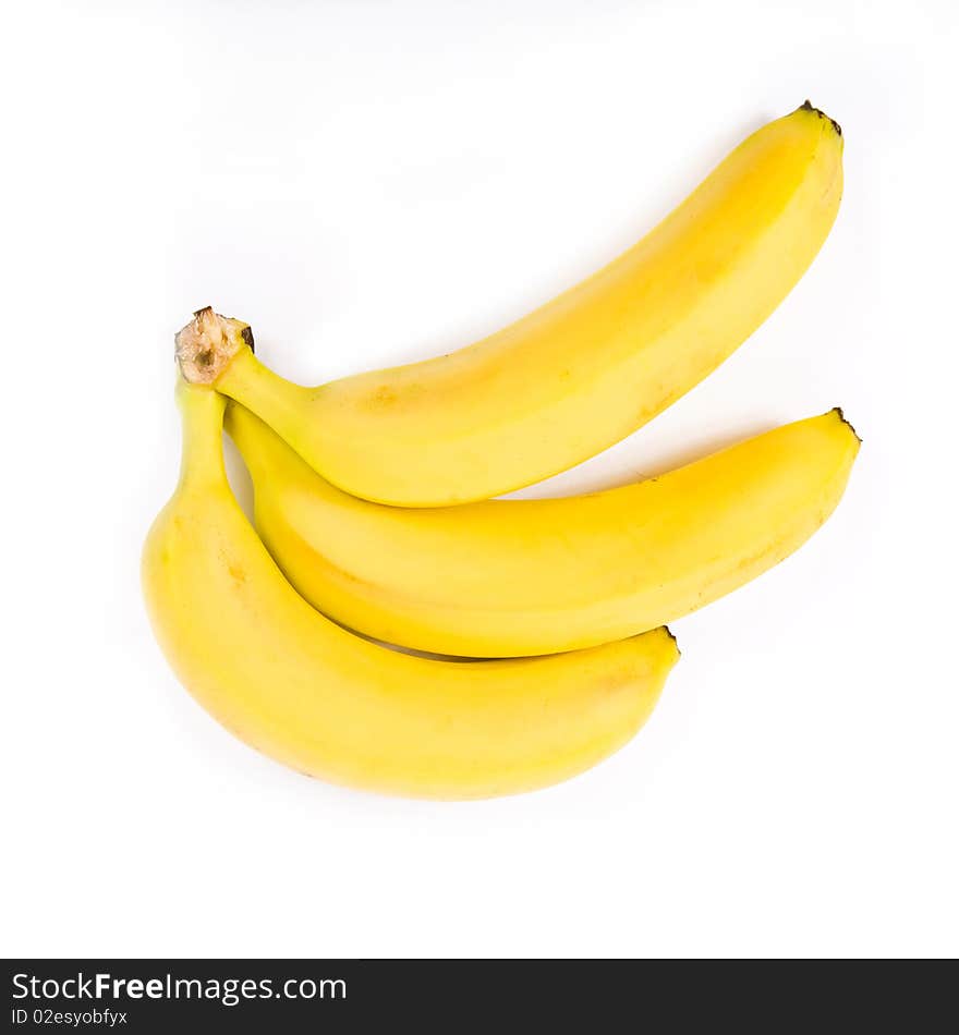 Tasty fresh bananas isolated on white