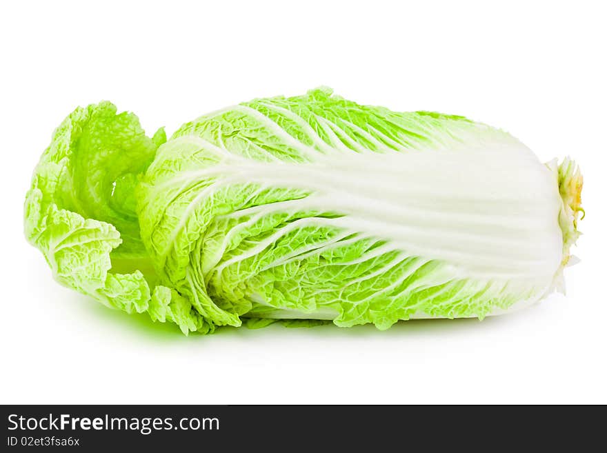 Chinese cabbage salad isolated on white background