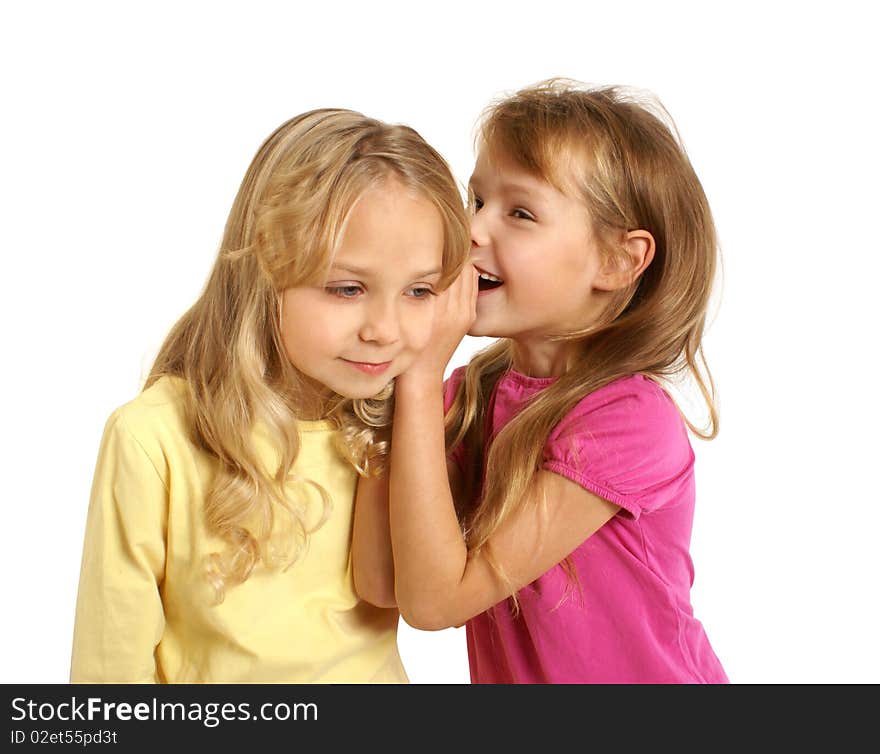 Portrait of two little girls. Portrait of two little girls