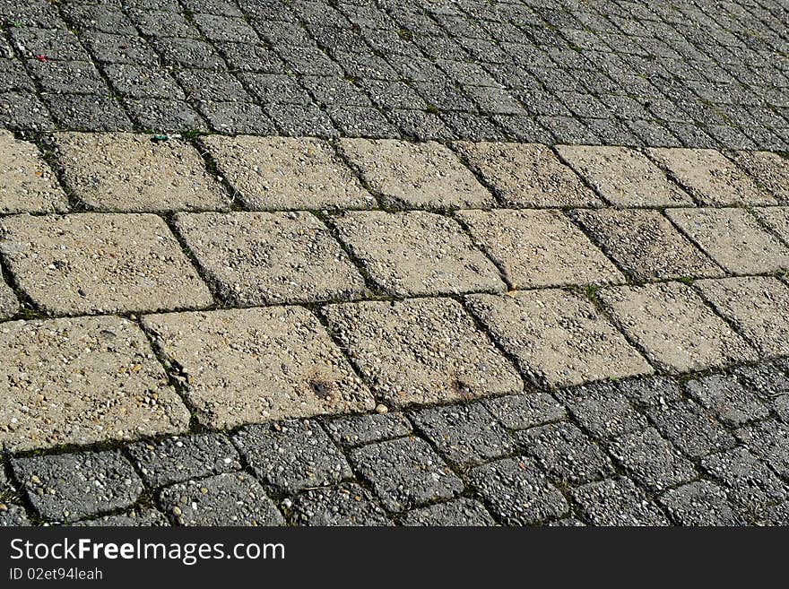 Street paved with stones turin