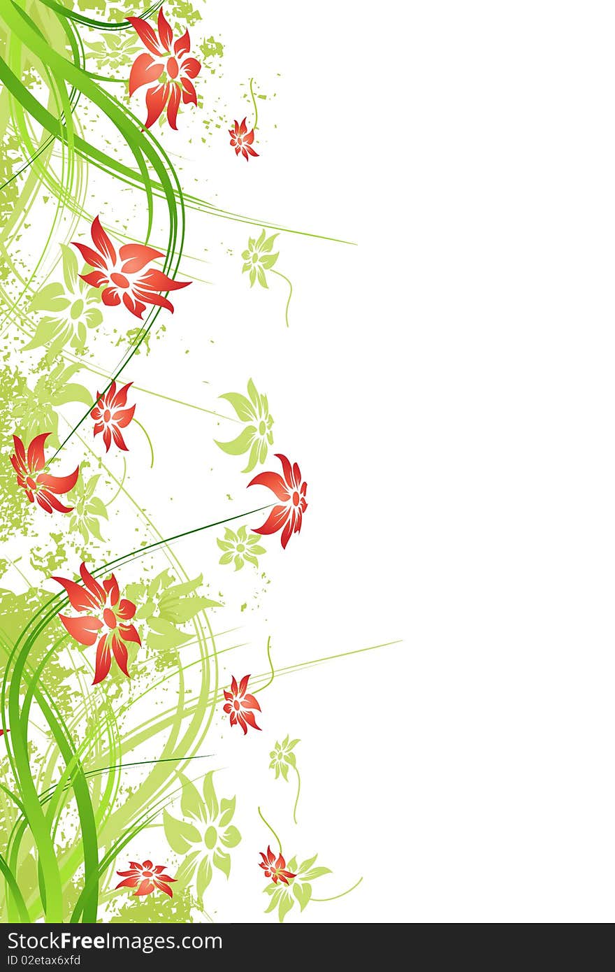 Abstract Background with flowers for your design. Abstract Background with flowers for your design