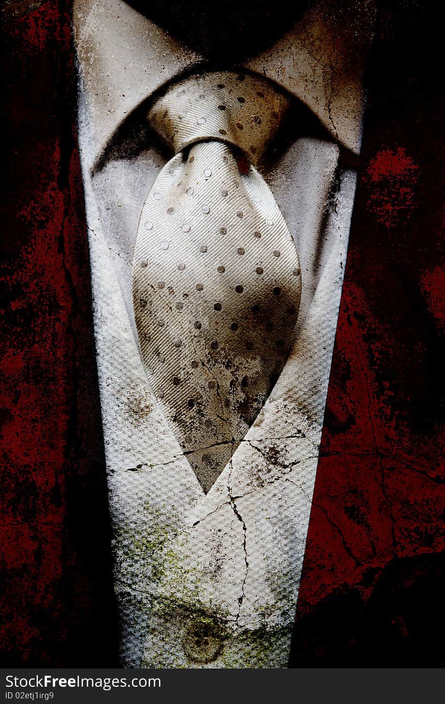 Grunge image of a tie