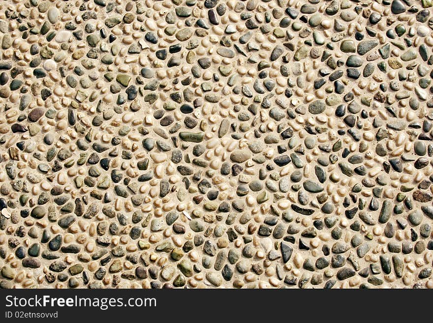 Cobblestone Wall Along the Street in Daegu Korea. Cobblestone Wall Along the Street in Daegu Korea