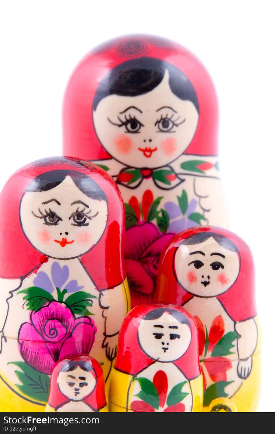 Group of Russian nesting dolls