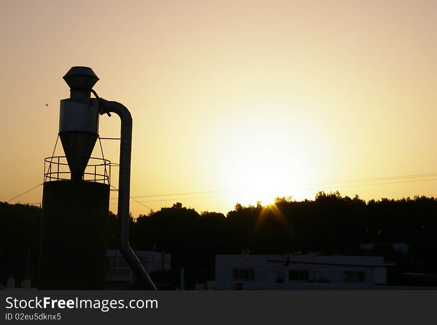 A sunset over the Ibizan hills. A sunset over the Ibizan hills