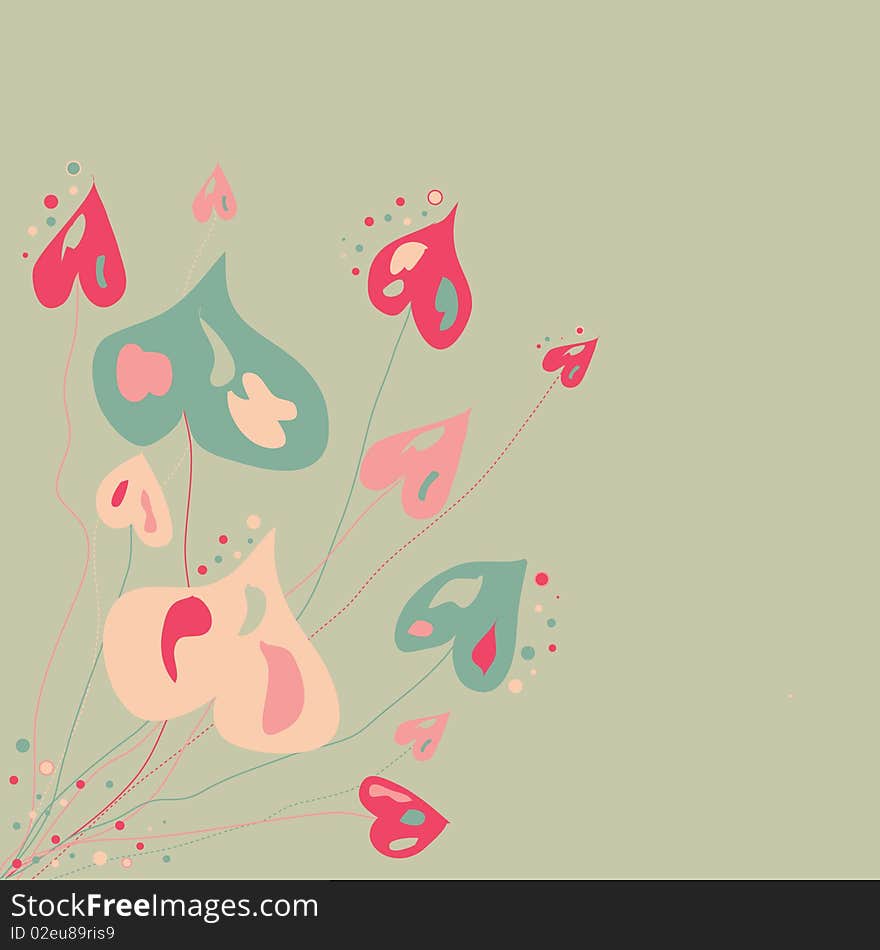 Abstract flowers background