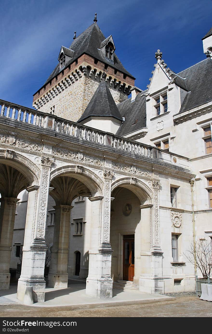 The entry of the Castel of Pau in France