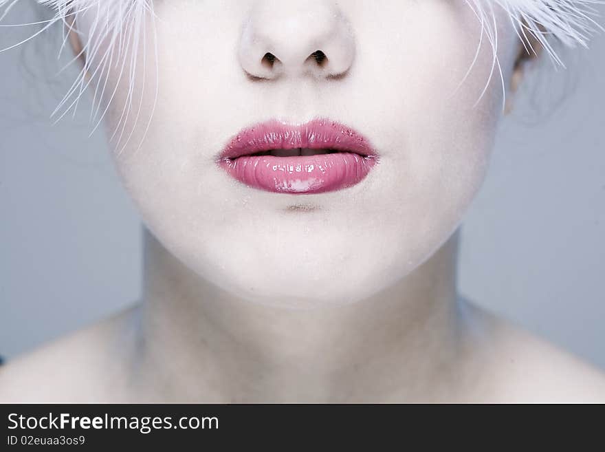 Womanï¿½s Face With Long Eyelashes