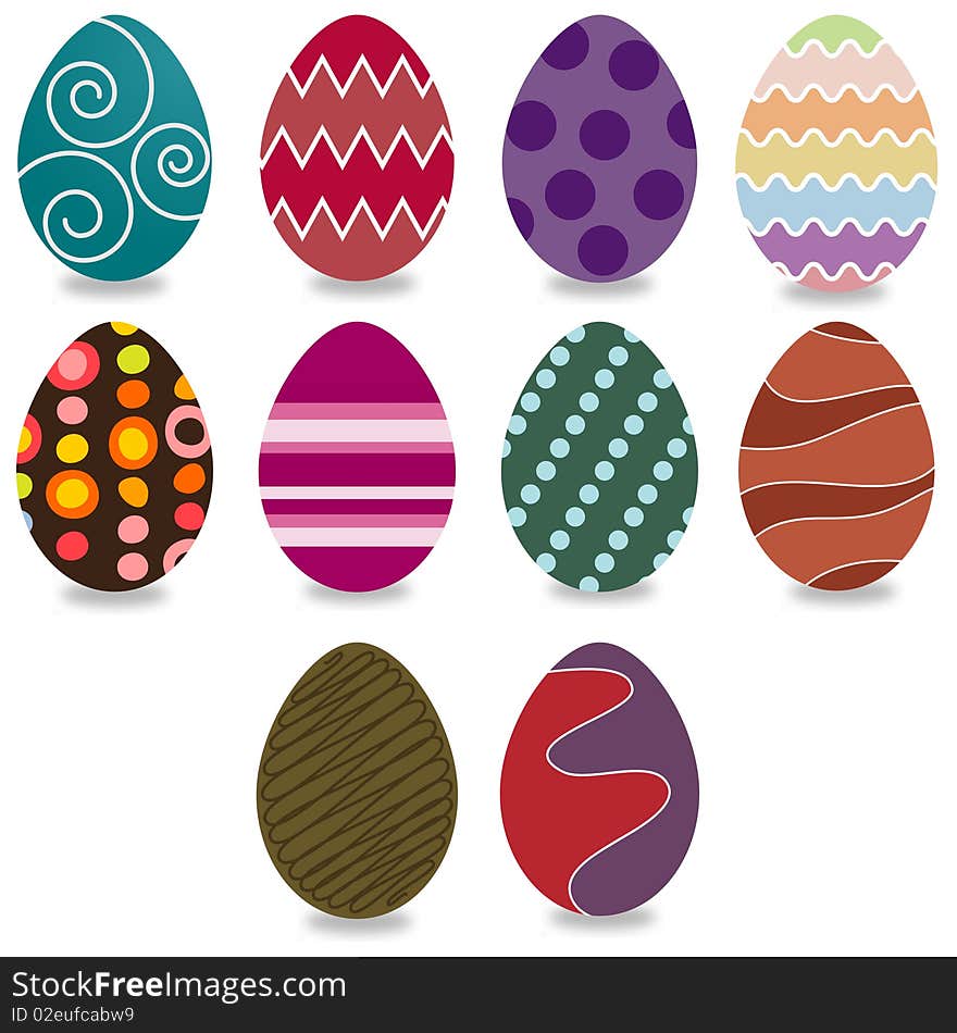 Easter egg greeting -  illustration. Easter egg greeting -  illustration