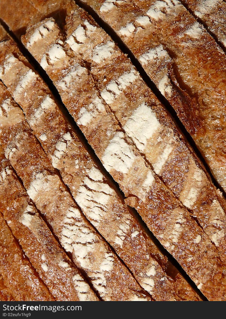 Brown cereal slices bread close up. Brown cereal slices bread close up