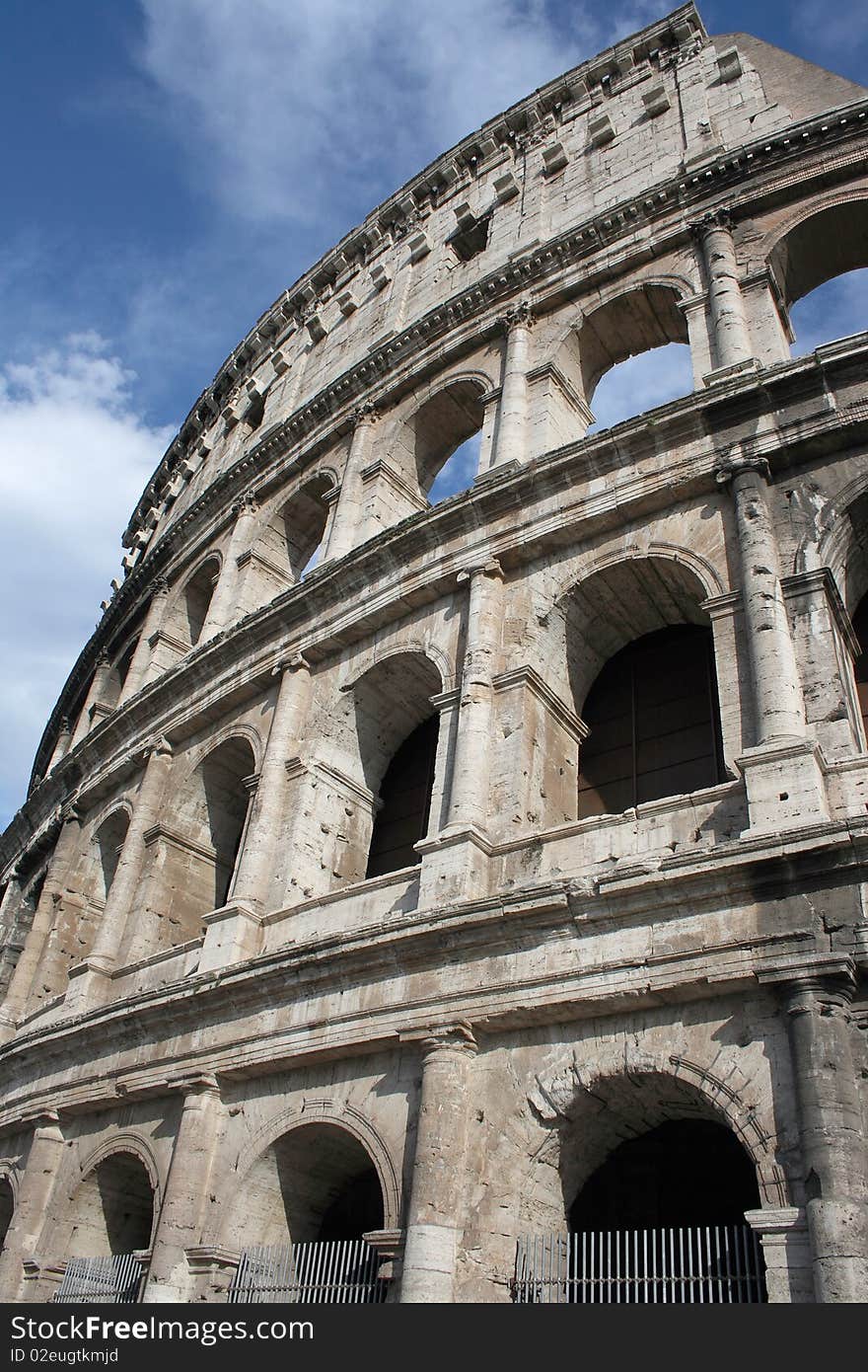 The ancient Coleseum of Rome, Italy