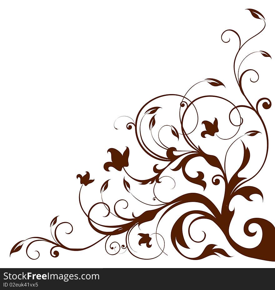 Illustration drawing of beautiful coffee flower pattern. Illustration drawing of beautiful coffee flower pattern