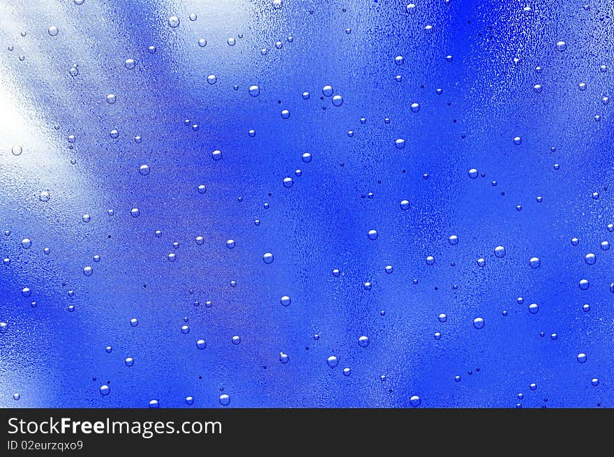 Water drops on glass