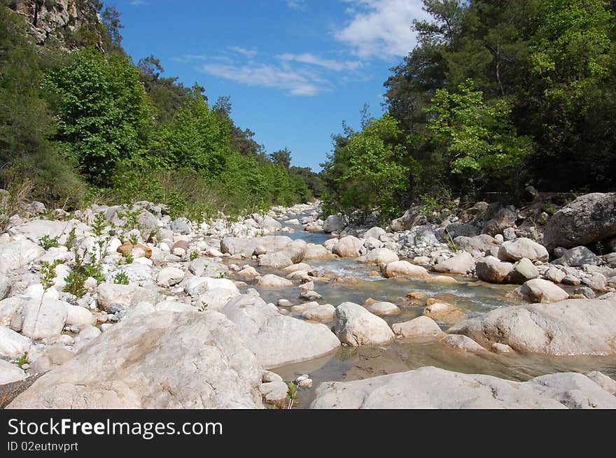 Mountain river in Turkey.