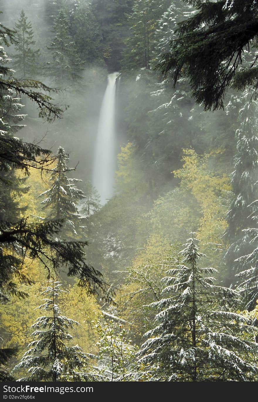 Waterfalls in winter