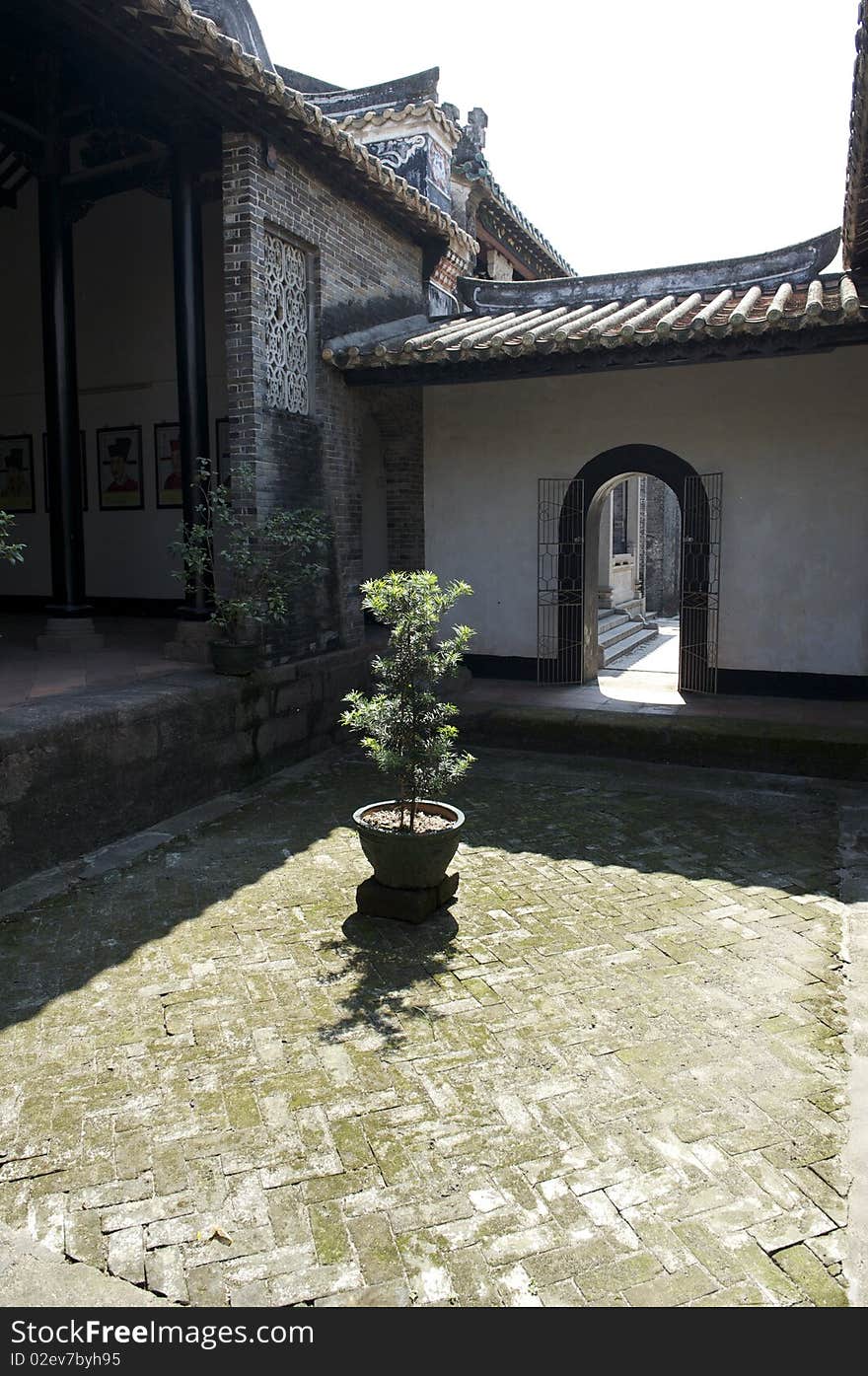 Front Gate Of Old Home In Small Chinese Village