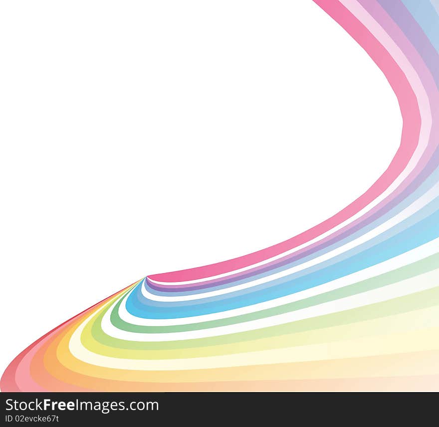 Colorful creative  rainbow wave