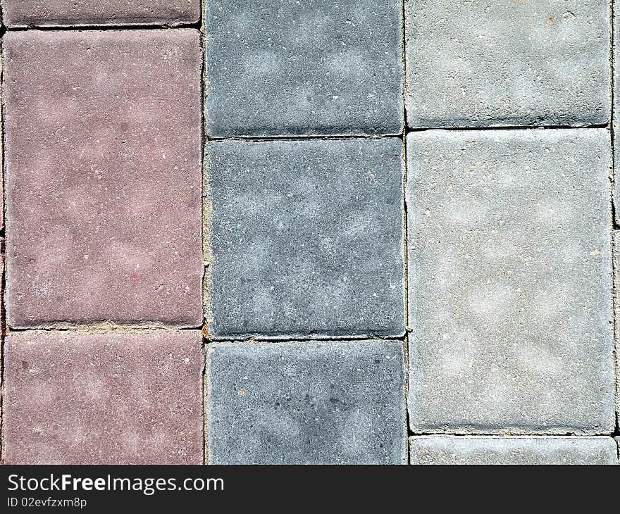 Colorful bricks pavement suitable as backgeound