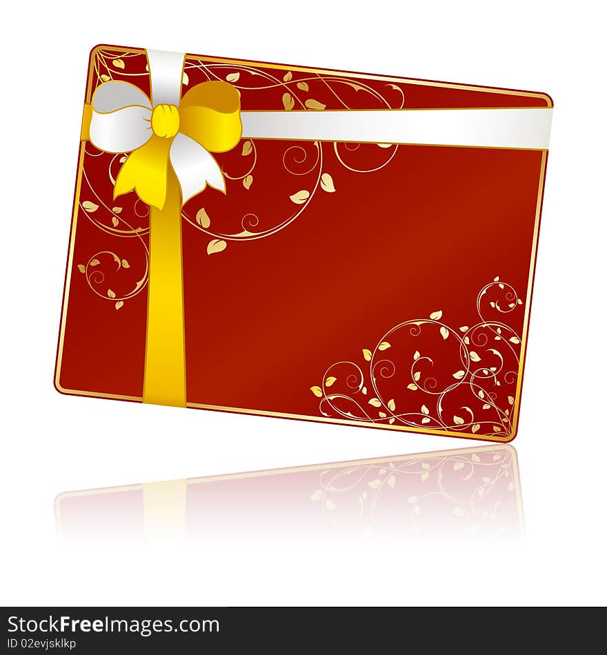 Gift Card With Floral Decorations