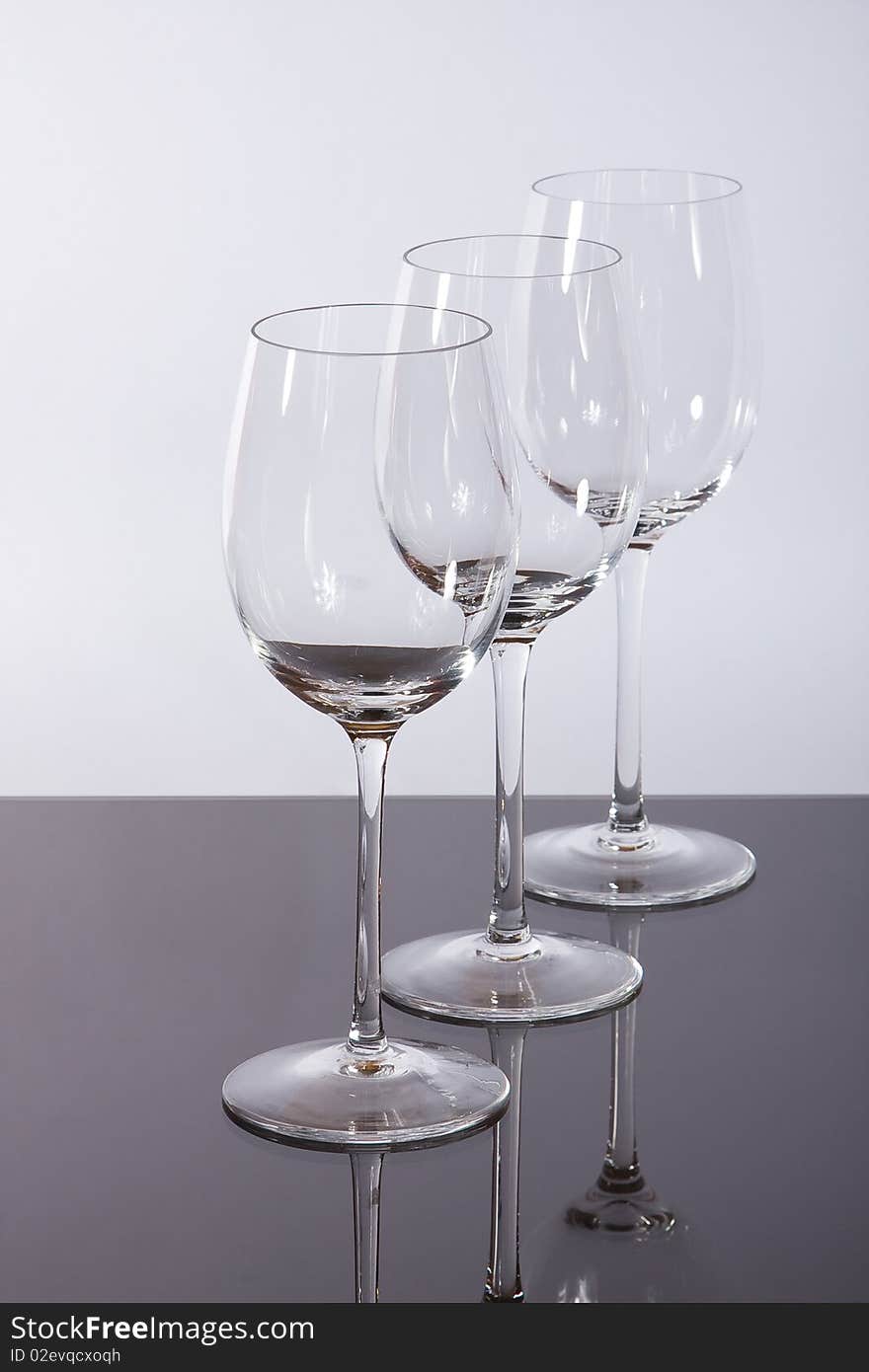 Empty wineglasses