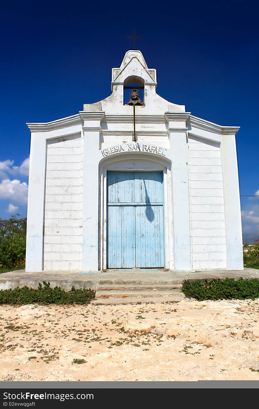 San Rafael church on very small island Cayo Granma near the Santiago de Cuba, Cuba