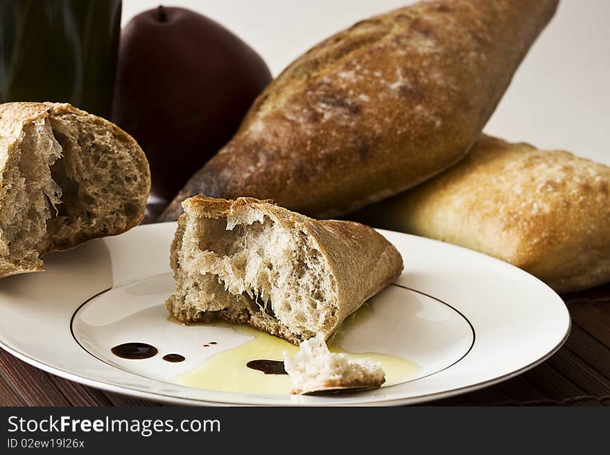 Display of a group of different bread products. Display of a group of different bread products