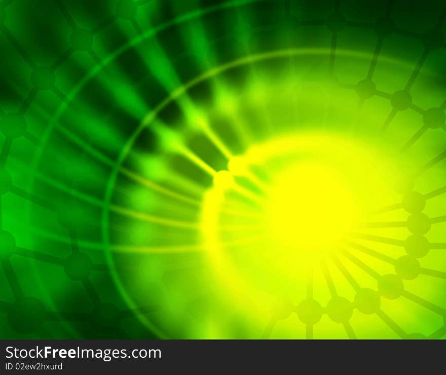 Abstract background with a gradient from yellow to dark green