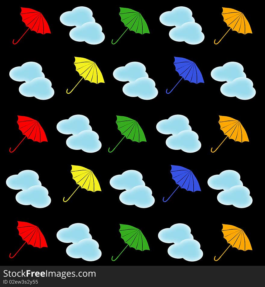 Children background with colour  umbrellas. Children background with colour  umbrellas