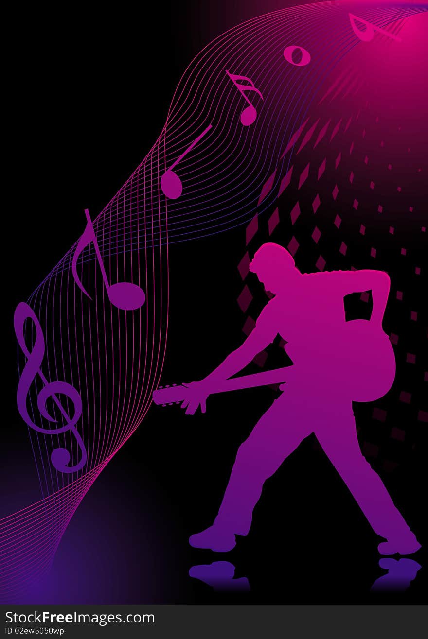 Abstract fantasy music background,vector