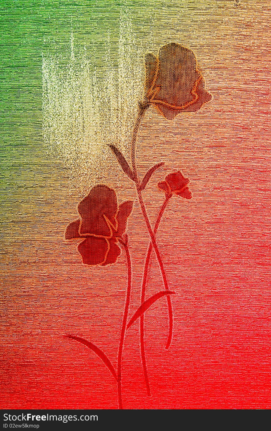 Gently poppies on the canvas.