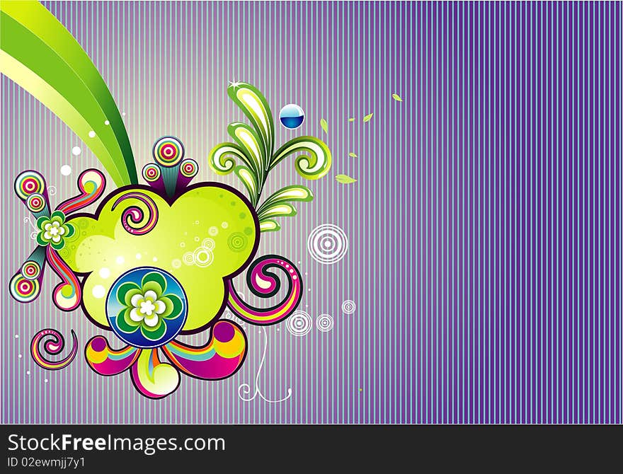 Fantasy star and buterfly background illustration