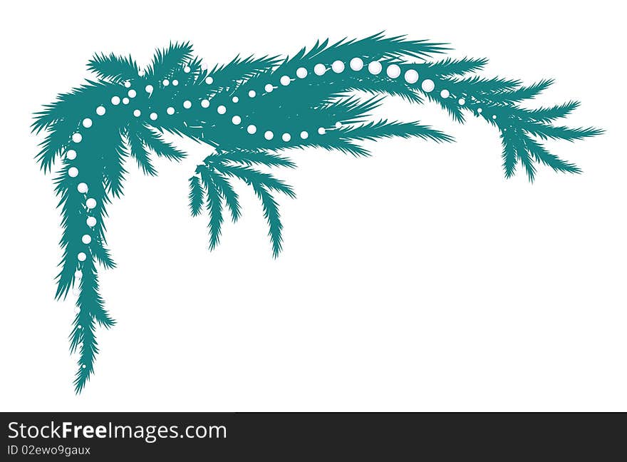 Drawing of christmas tree in a white background. Drawing of christmas tree in a white background