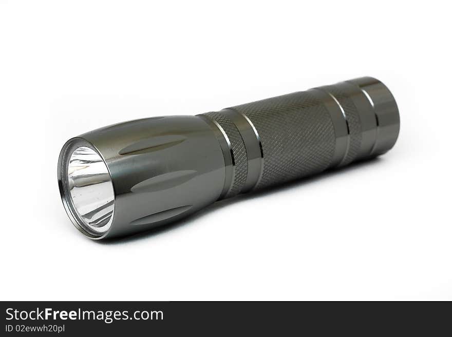 A LED Flashlight Isolated on White