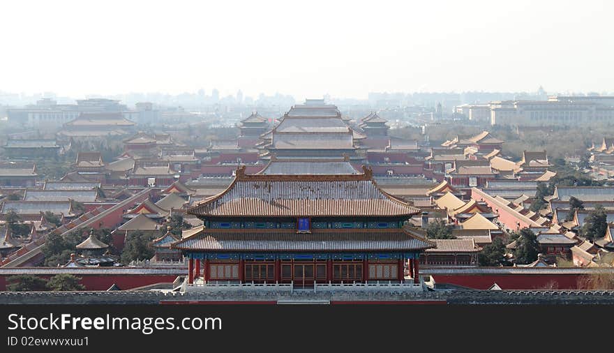 The Forbidden City in China,the Imperial Palace.